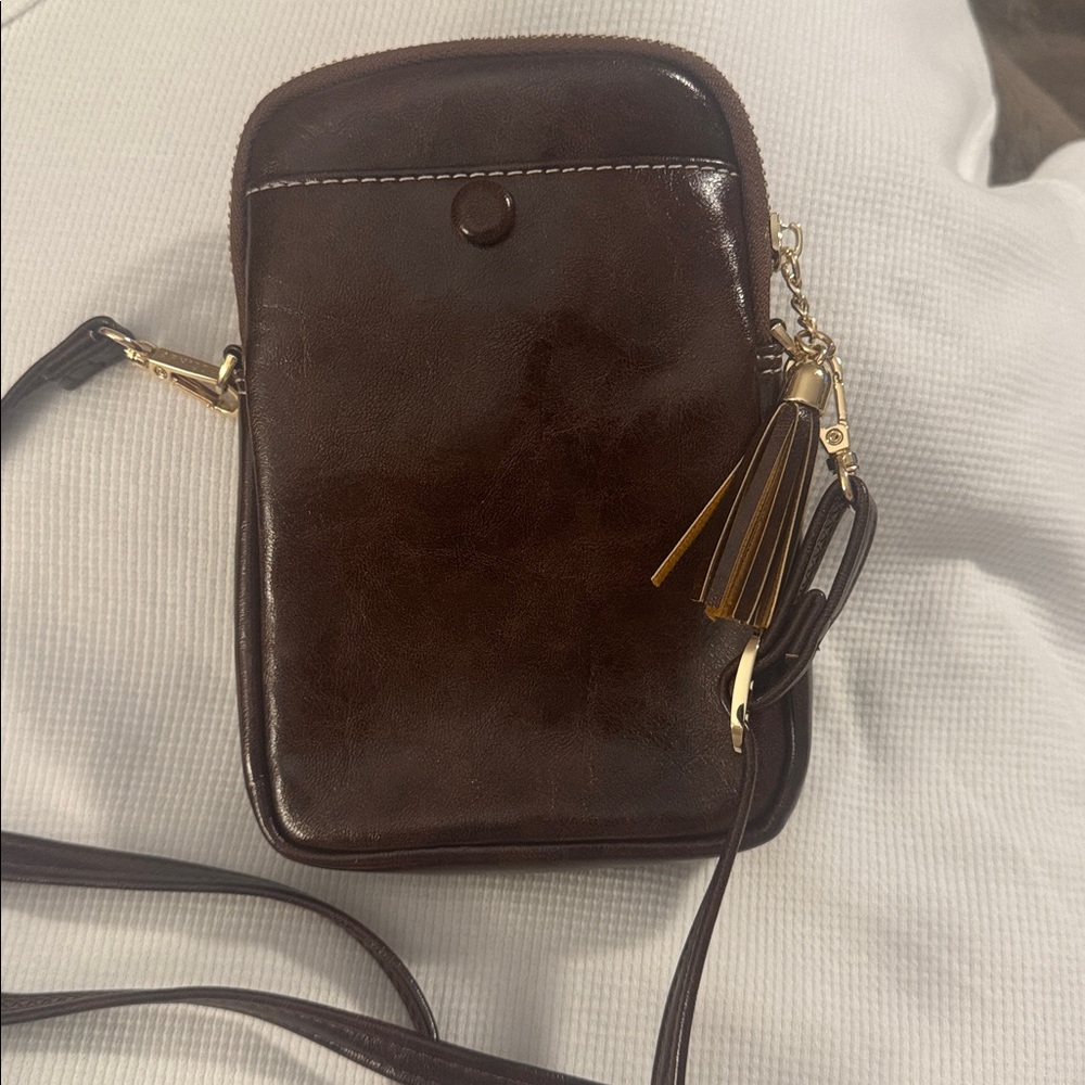 Brown Leather Crossbody Bag - Picture 2 of 4